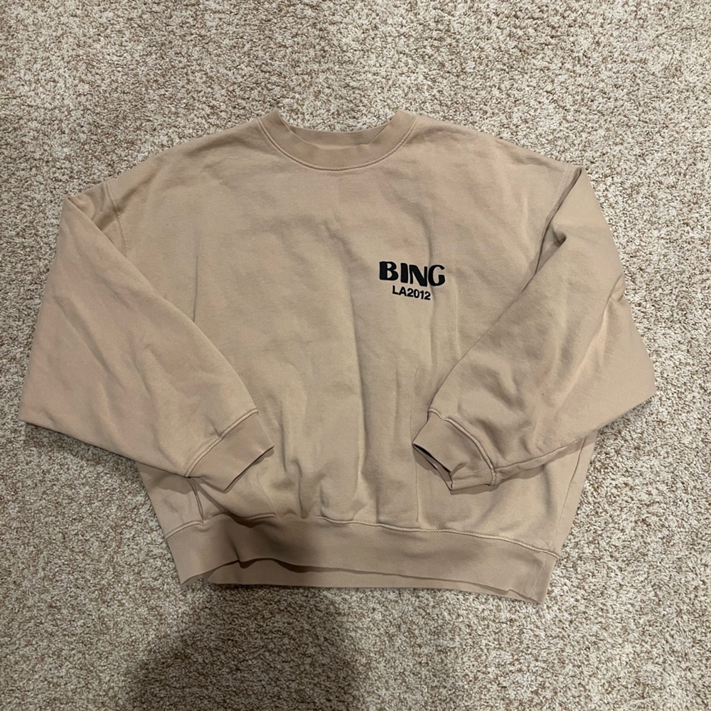 ANINE BING BEIGE SWEATSHIRT